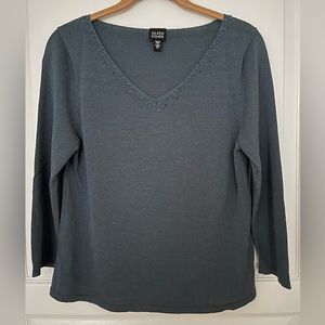 Eileen Fisher M sweater w beading
